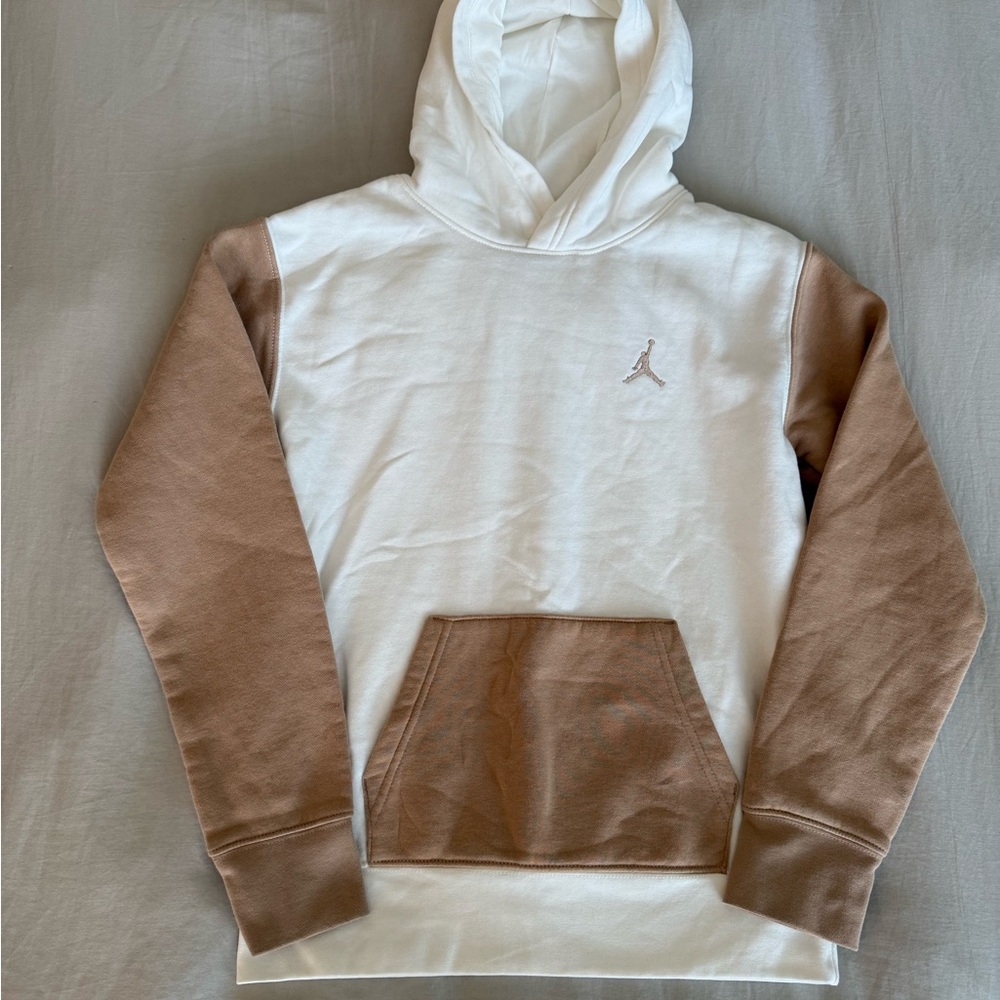 Nike Jordan White and Brown Hoodie
